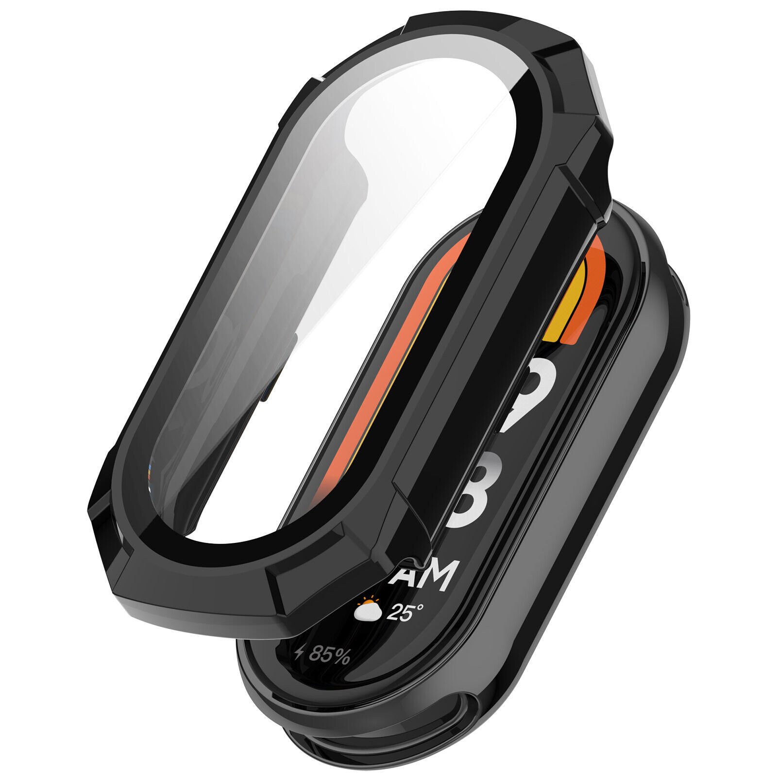 Xiaomi Mi Band 8 PC 360 Sert Ekran Koruyucu Kasa Siyah