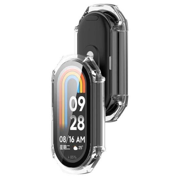 Xiaomi Mi Band 8 PC 360 Sert Ekran Koruyucu Kasa Şeffaf
