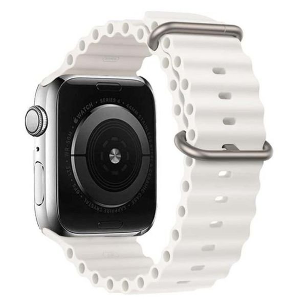 Apple Watch 38-40-41mm Ocean Loop Silikon Kordon Beyaz