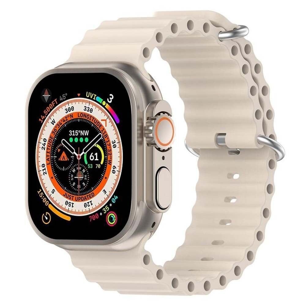 Apple Watch 38-40-41mm Ocean Loop Silikon Kordon Starlight