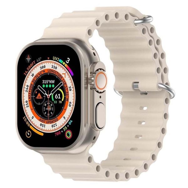 Apple Watch 38-40-41mm Ocean Loop Silikon Kordon Starlight