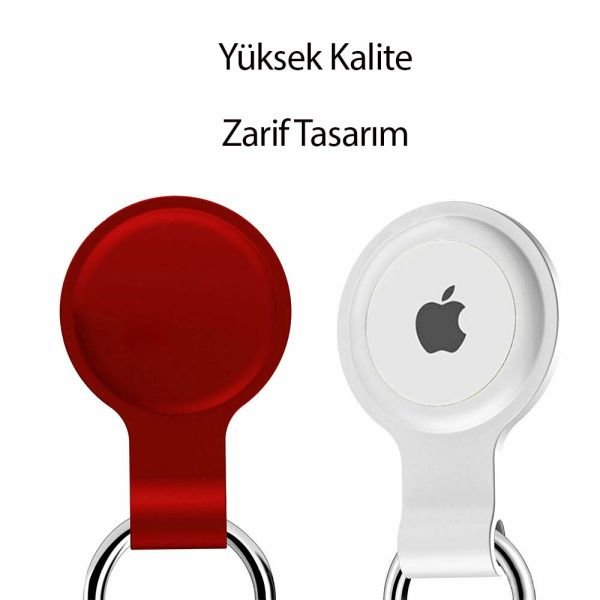 Apple AirTag Silikon Kopçalı Anahtarlık