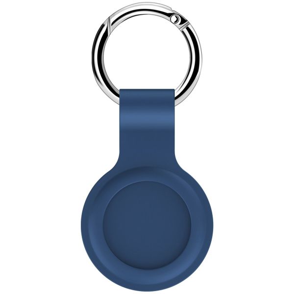 Apple AirTag Silikon Kopçalı Anahtarlık Lacivert