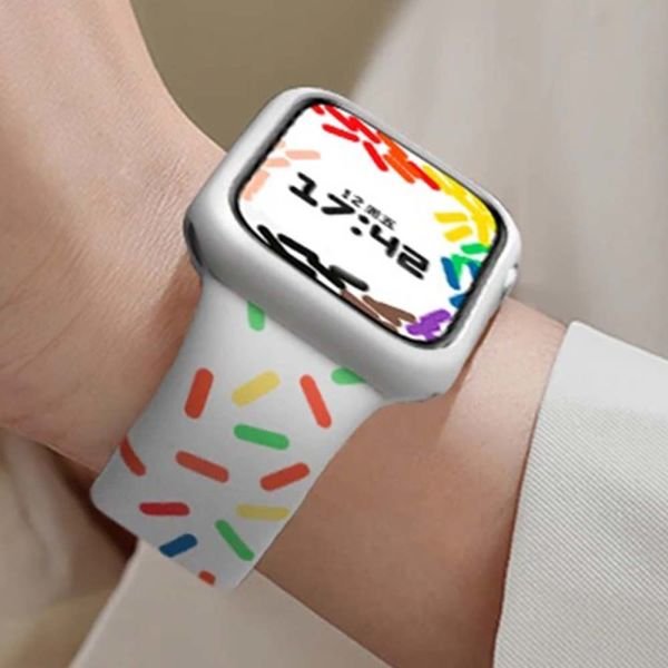Apple Watch 42-44-45-49mm Rod Loop Renkli Silikon Kordon