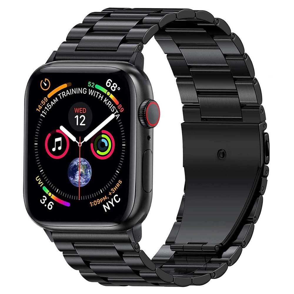 Apple Watch 42-44-45-49mm A+ Kalite 3B Metal Bakla Kordon Siyah