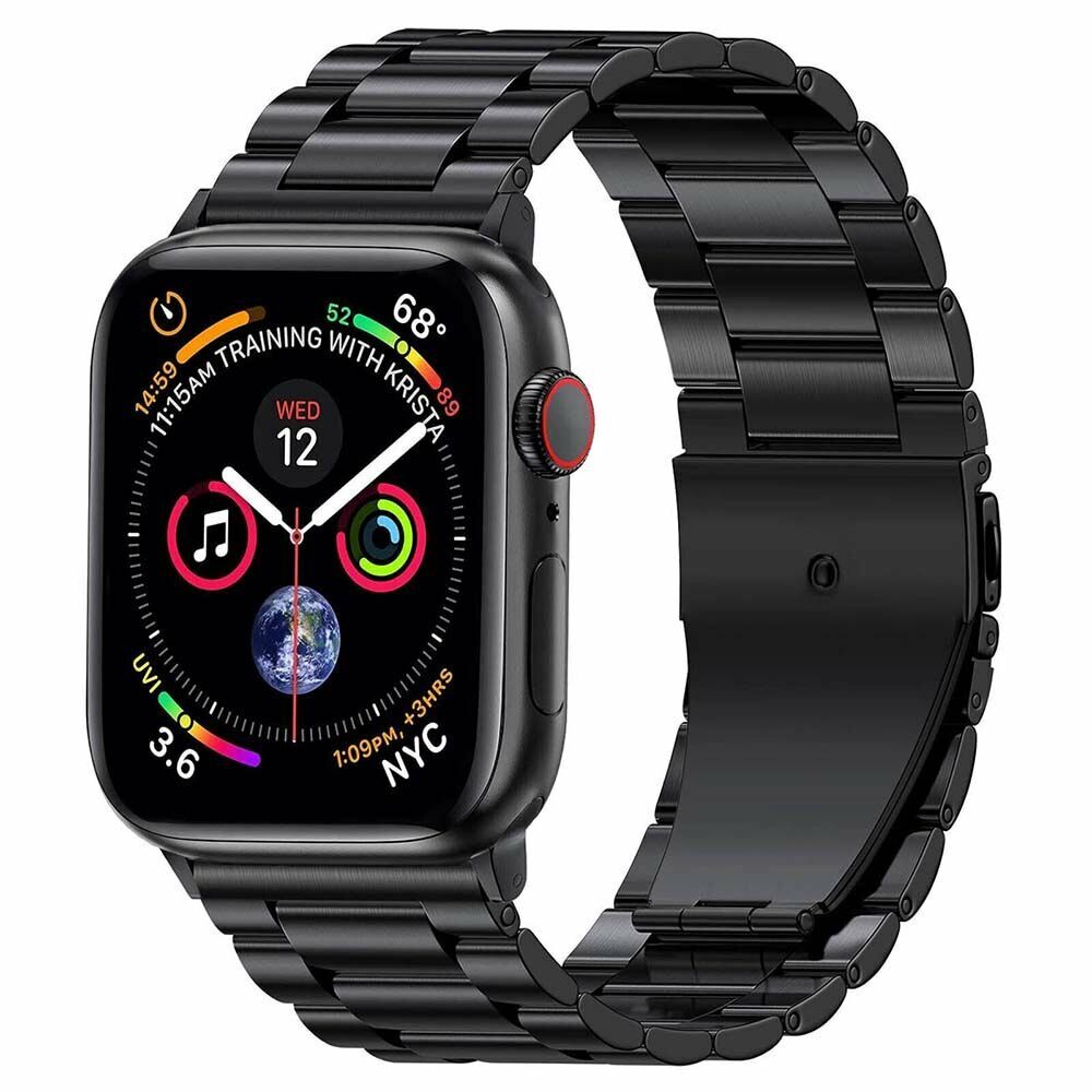 Apple Watch 38-40-41mm A+ Kalite 3B Metal Bakla Kordon Siyah