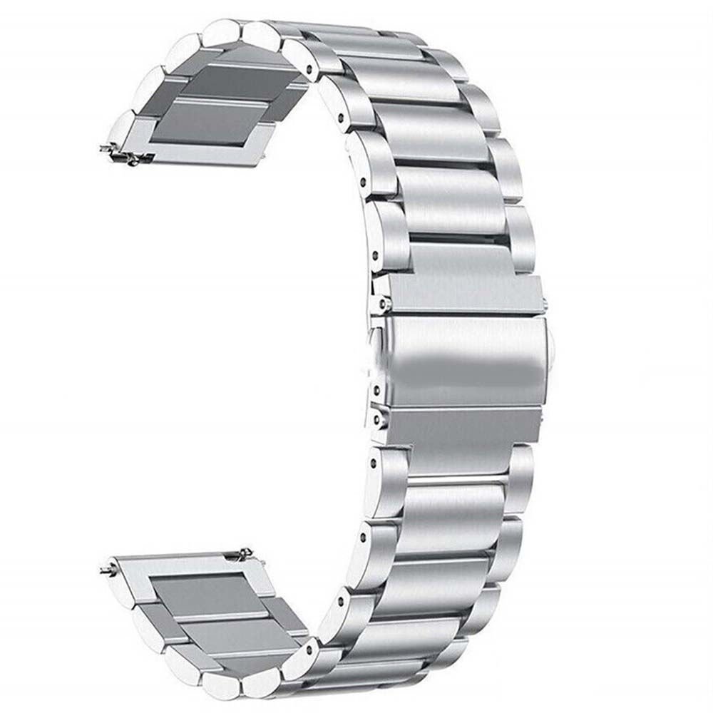 22mm Huawei Samsung Android A+ Kalite 3B Metal Bakla Kordon Gümüş