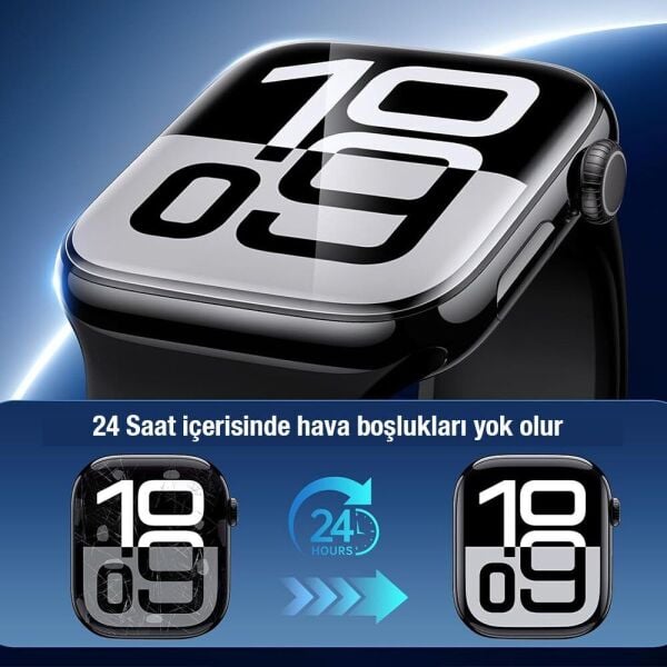 Apple Watch 44mm Nano Jelatin Ekran Koruyucu 2'li Paket