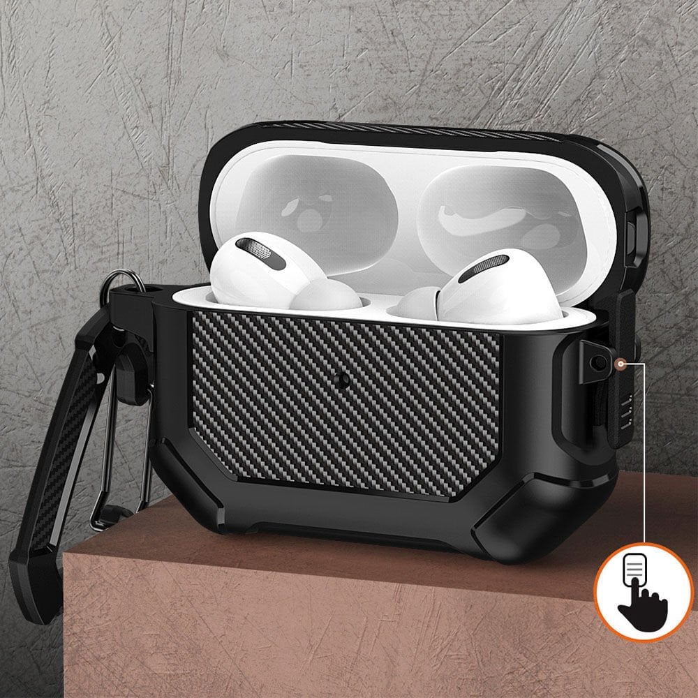 Airpods Pro 3 Armor Tank Karbon Detaylı Kılıf