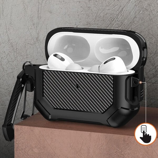 Airpods Pro 3 Armor Tank Karbon Detaylı Kılıf
