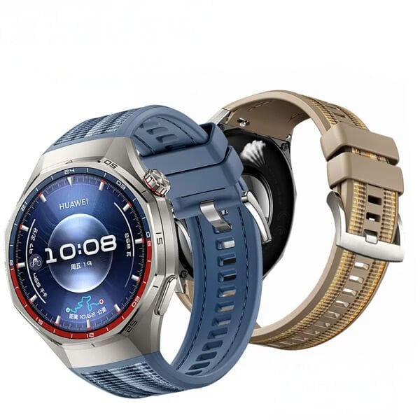 Huawei GT6 PRO Kumaşlı Dikişli Silikon Kordon Band