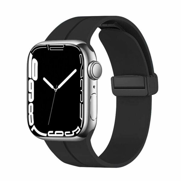 Apple Watch 38-40-41mm PRO Magnet Silikon Kordon Siyah