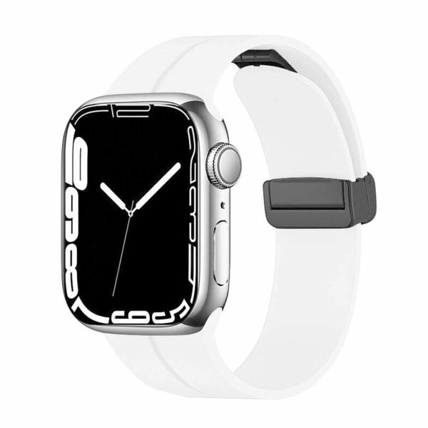 Apple Watch 38-40-41mm PRO Magnet Silikon Kordon Beyaz