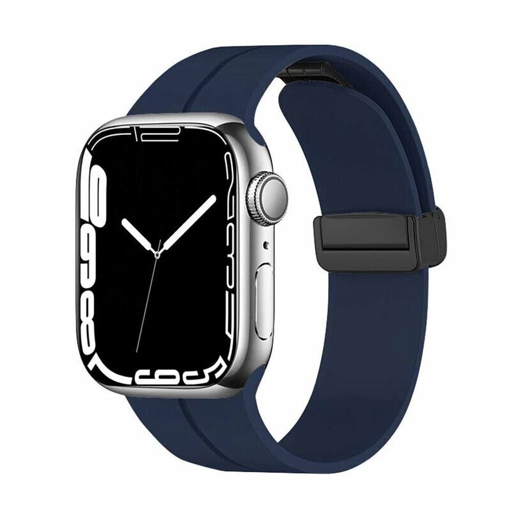 Apple Watch 38-40-41mm PRO Magnet Silikon Kordon Lacivert