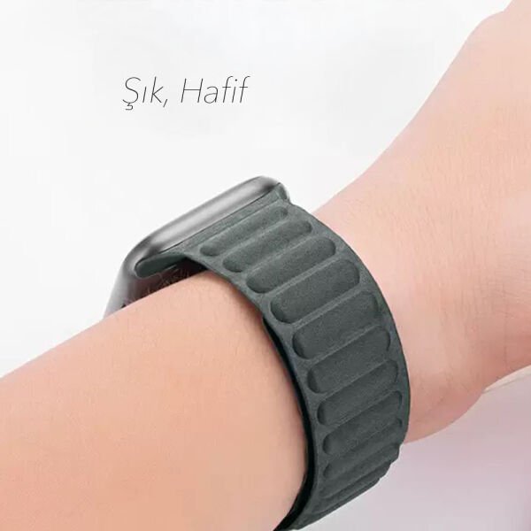 Apple Watch Woven Dokuma Mıknatıslı Kordon