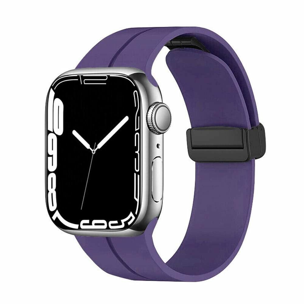 Apple Watch 38-40-41mm PRO Magnet Silikon Kordon Derin Mor