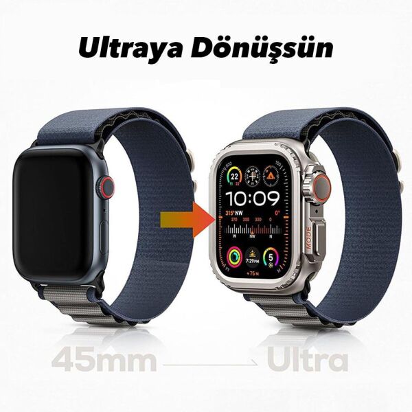 Apple Watch 44mm Metal Ultra Dönüştürücü Kasa Koruyucu