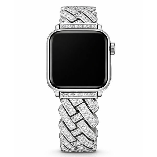 Apple Watch HD Diamond Taşlı Metal Kordon