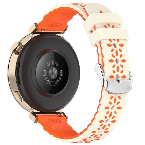 18mm 3D Çiçek Desenli Silikon Kordon Tokalı