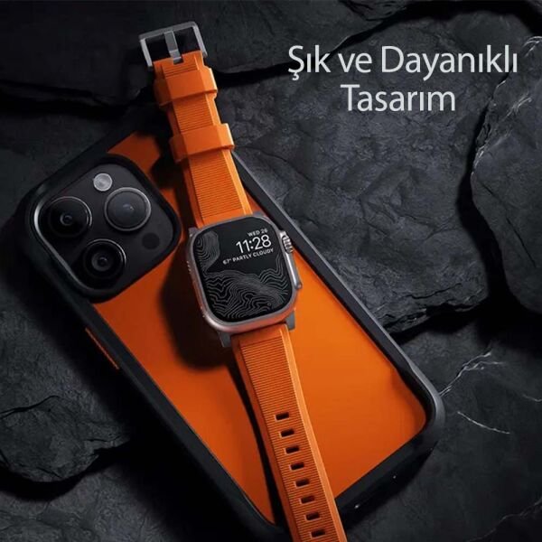 Apple Watch 49mm-45mm-44mm-42mm Rugged Silikon Kordon