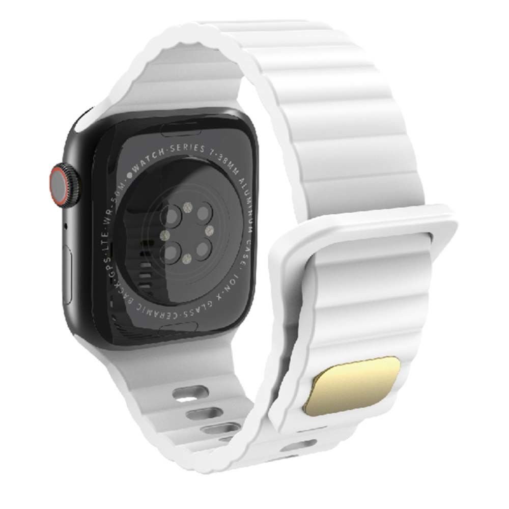 Apple Watch 49/45/44/42mm Simple Loop Silikon Kordon Beyaz