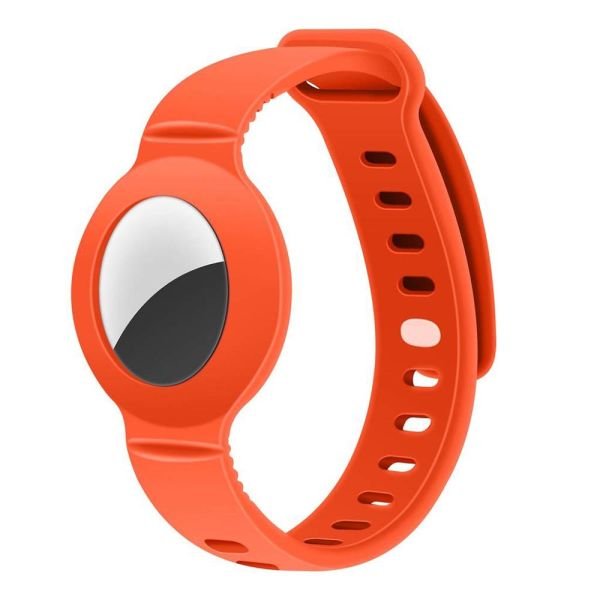 Apple AirTag Bileklik Kordon Silikon Turuncu