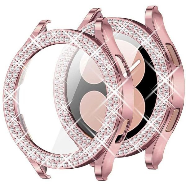 Samsung Watch 6 40mm Taşlı Kasa Çerçeve Pembe