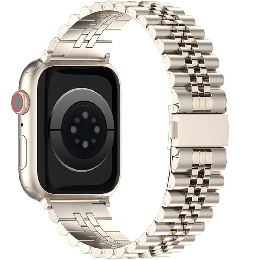 Apple Watch 49-45-44-42mm Rolex Metal Kordon Starlight