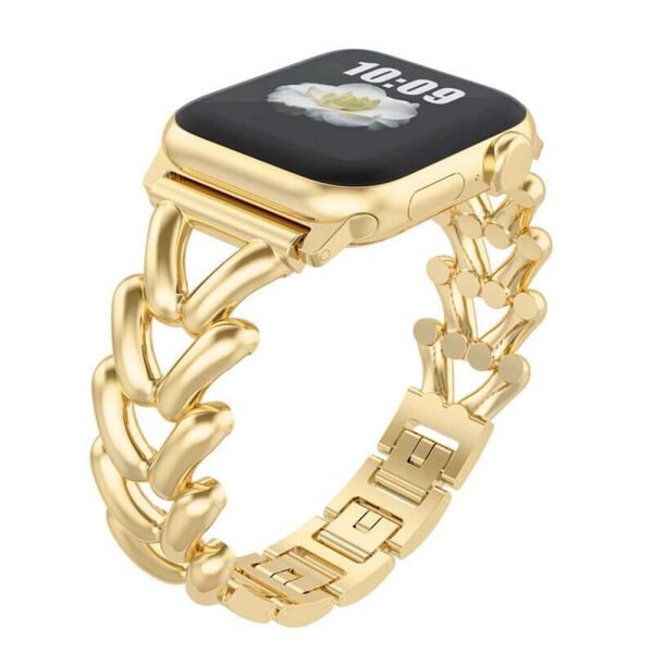 Apple Watch 38-40-41mm Metal Başak Desen Metal Kordon