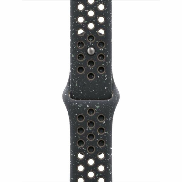 Apple Watch 38-40-41mm Benekli Nike Delikli Silikon Kordon Siyah