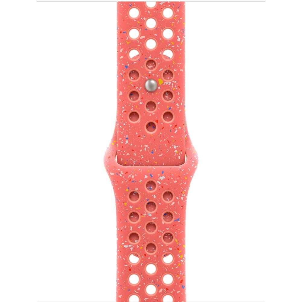 Apple Watch 38-40-41mm Benekli Nike Delikli Silikon Kordon Turuncu