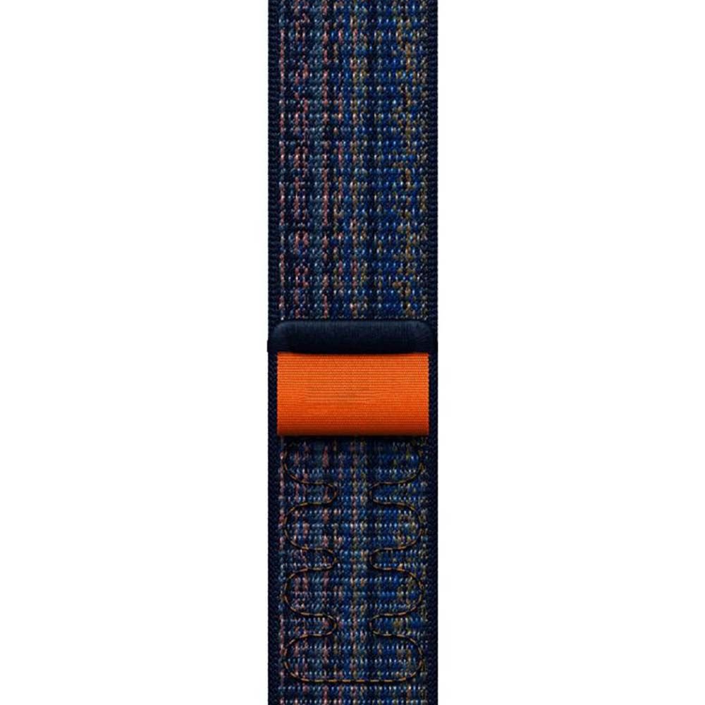 Apple Watch 42-44-45-49mm Nike Hasır Cırtlı Kumaş Kordon Mavi