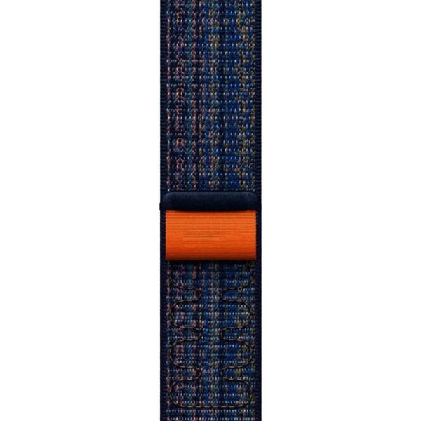 Apple Watch 42-44-45-49mm Nike Hasır Cırtlı Kumaş Kordon Mavi