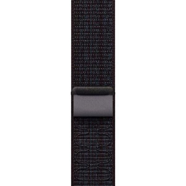 Apple Watch 42-44-45-49mm Nike Hasır Cırtlı Kumaş Kordon Midnight