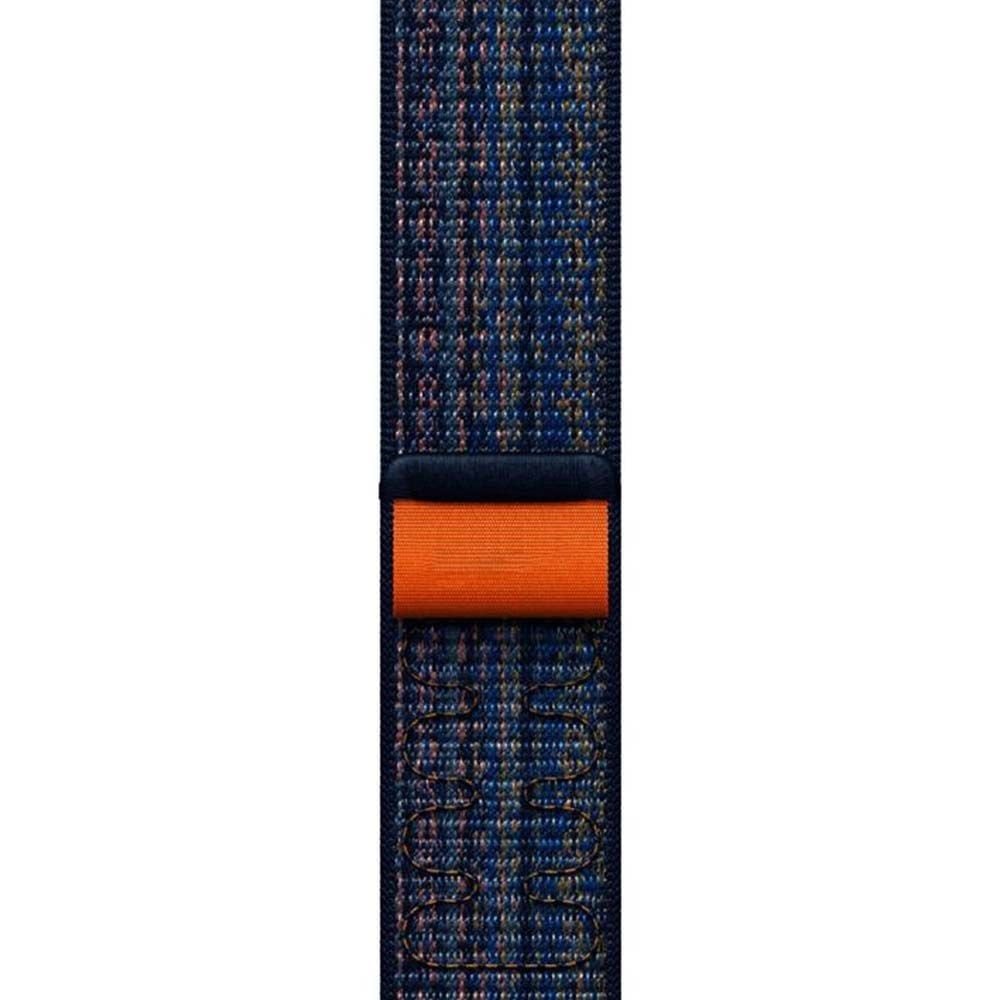 Apple Watch 38-40-41mm Nike Hasır Cırtlı Kumaş Kordon Mavi