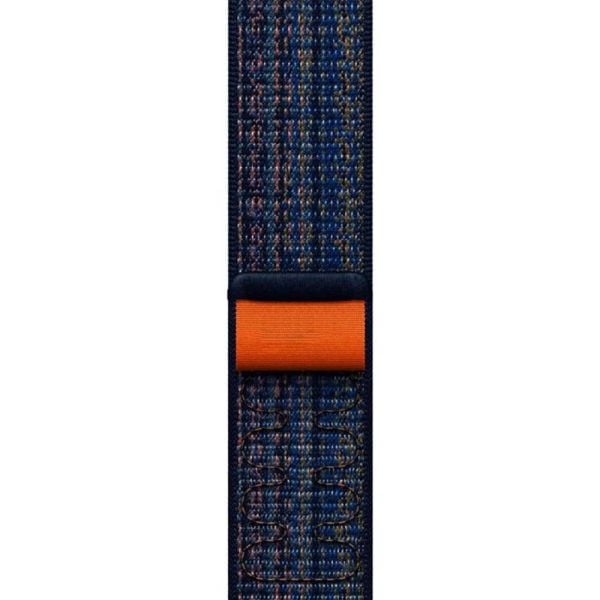 Apple Watch 38-40-41mm Nike Hasır Cırtlı Kumaş Kordon Mavi