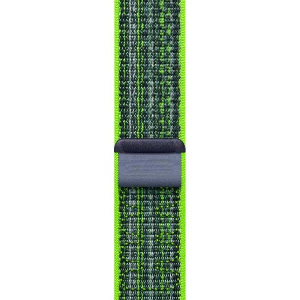 Apple Watch 38-40-41mm Nike Hasır Cırtlı Kumaş Kordon Lime