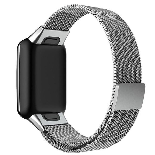 Xiaomi Mi Band 7 Pro Milanese Metal Hasır Kordon Gümüş