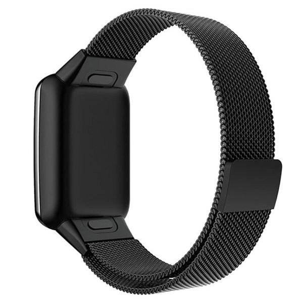 Xiaomi Mi Band 7 Pro Milanese Metal Hasır Kordon Siyah