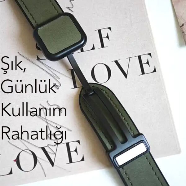 Apple Watch 49-45-44-42mm Sweet Deri Mıknatıslı Kordon