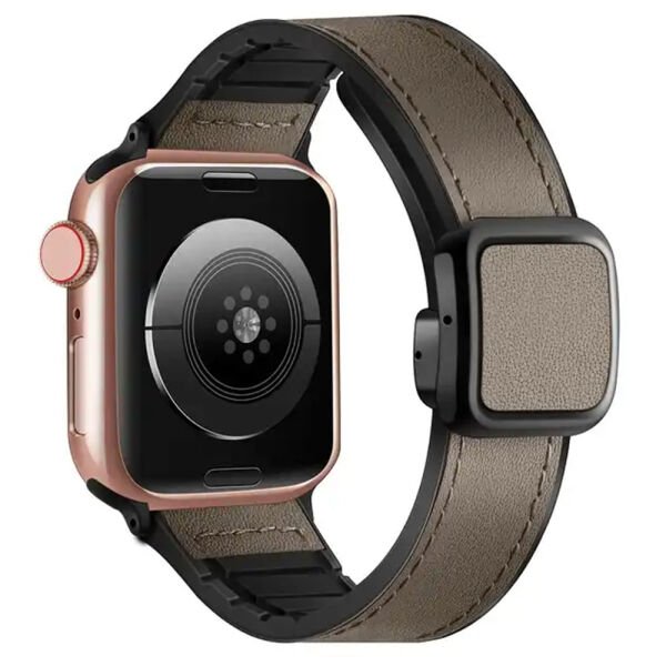 Apple Watch 49-45-44-42mm Sweet Deri Mıknatıslı Kordon Taupe