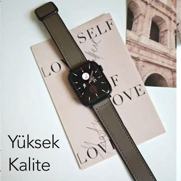 Apple Watch 38-40-41 mm Sweet Deri Mıknatıslı Kordon