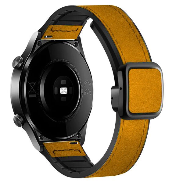 Apple Watch 49-45-44-42mm Sweet Deri Mıknatıslı Kordon Açık Kahve
