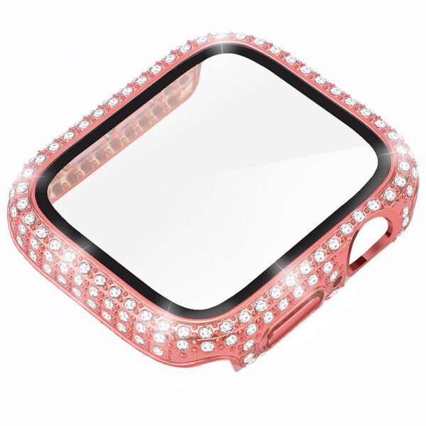 Apple Watch 45-44-40-41mm Komple Taşlı Kasa Ekran Koruyucu