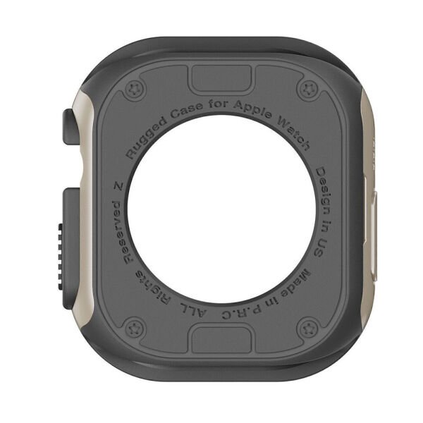 Apple Watch 44mm-45mm Armor Kasa Çift Katman Silikon Kasa Koruma Starlight