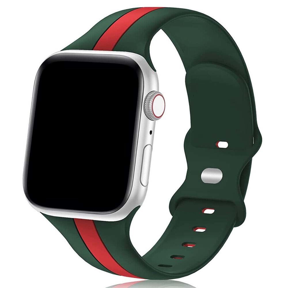 Apple Watch 49-45-44-42mm Way Şeritli Silikon Kordon