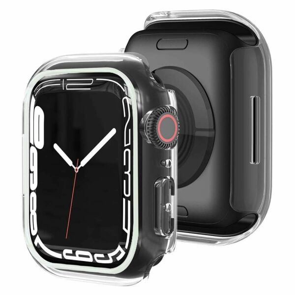 Apple Watch 40mm Light Case Sert Şeffaf Kapak Beyaz