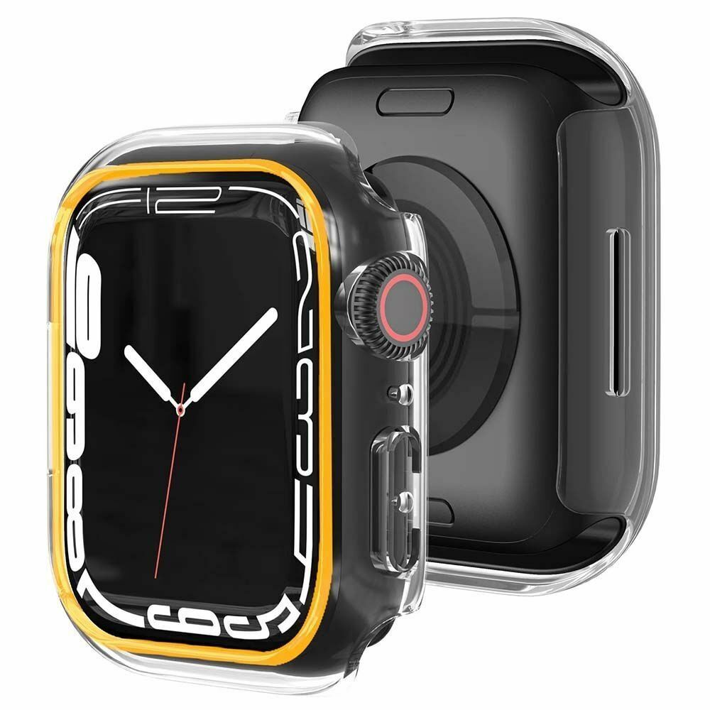 Apple Watch 38mm Light Case Sert Şeffaf Kapak Turuncu