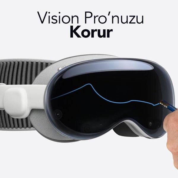 Apple Vision Pro Crystal Şeffaf Silikon Kılıf Koruyucu