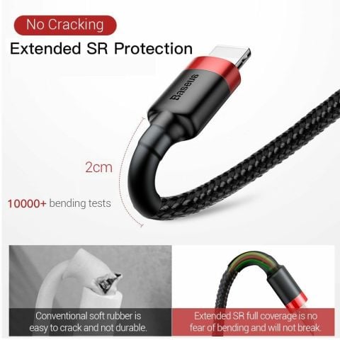 Baseus iPhone Cafule Hızlı Kablo 2M (200 cm) 1.5A